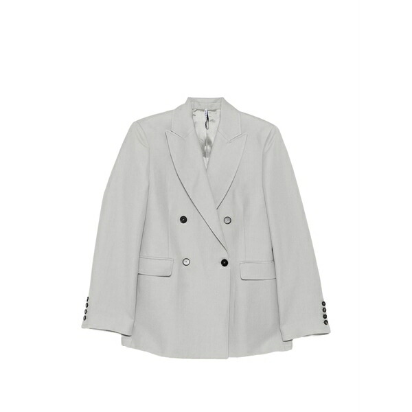 リビアナコンティ レディース 上衣＆上衣 アウター Double-breasted buttoned blazer Grey