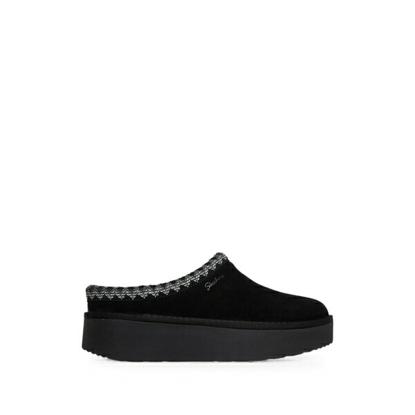 スケッチャーズ レディース サンダル シューズ Keep cozy - cozy cascade embroidered platform slippers Black