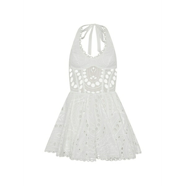 チャロ ルイス イビザ レディース 衣裳 トップス Sandlight broderie-anglaise halterneck mini dress White