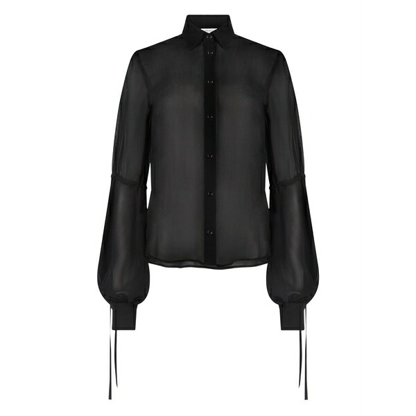 ニナリッチ レディース シャツ トップス See-through bow shirt Black｜asty 113,900円