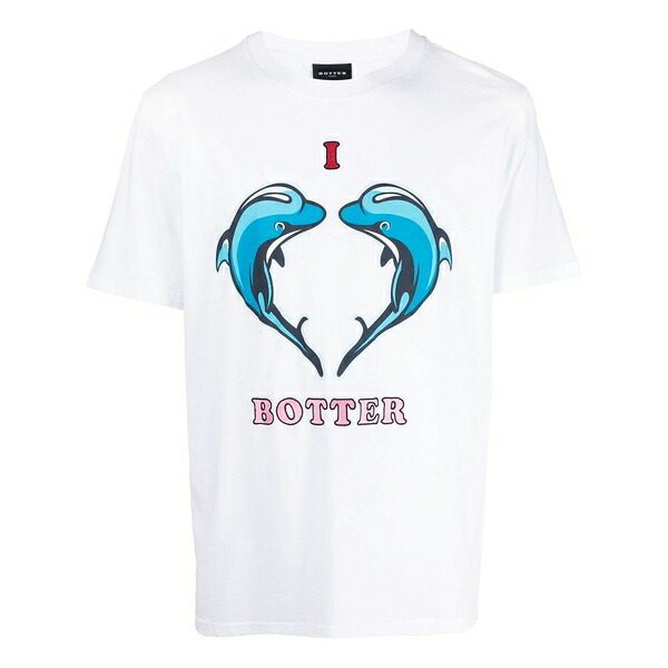 ボッター メンズ ティーシャツ トップス Logo-print organic cotton t-shirt White