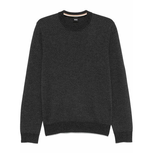 雇い主 メンズ 編み物\u0026ティーシャツ アウター Patterned-jacquard sweater  Grey