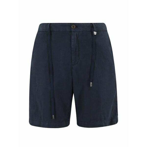 ミース メンズ 心地よいズボン下 ボトムス Drawstring elasticated-waist shorts Blue