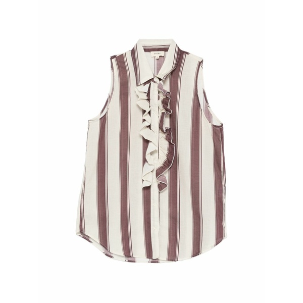 ディーガ レディース プルオーバー トップス Ruffled striped blouse Neutrals