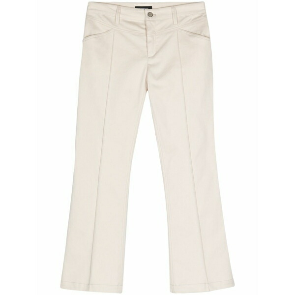 バーバラ ブイ レディース 心地よいズボン下 ボトムス Cropped flared trousers Neutrals