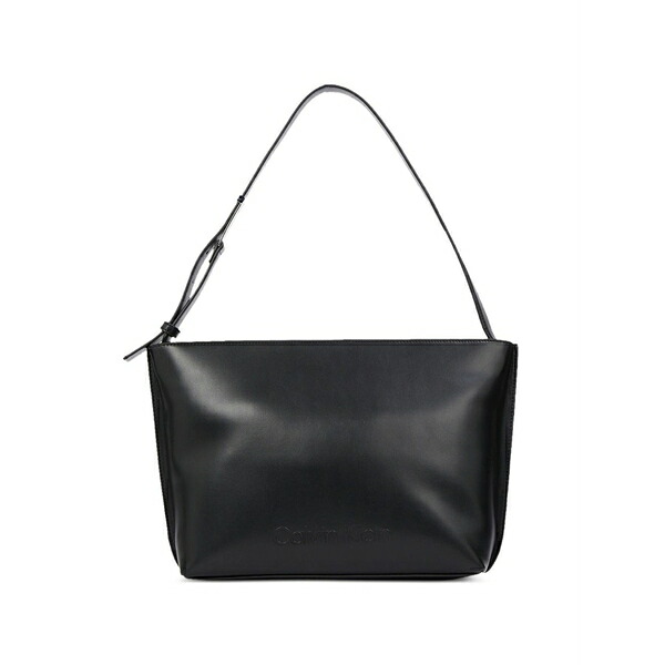 カルバンクライン レディース トートバッグ 御徒面子 Embossed-logo tote bag Black