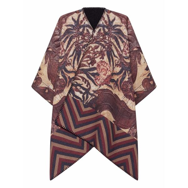 ピエール＝ルイ・マシア レディース 厚地の外套 アウター All-over print wool poncho Red