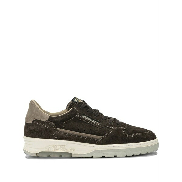 ムストー メンズ スニーカー シューズ Suede panel sneakers Brown