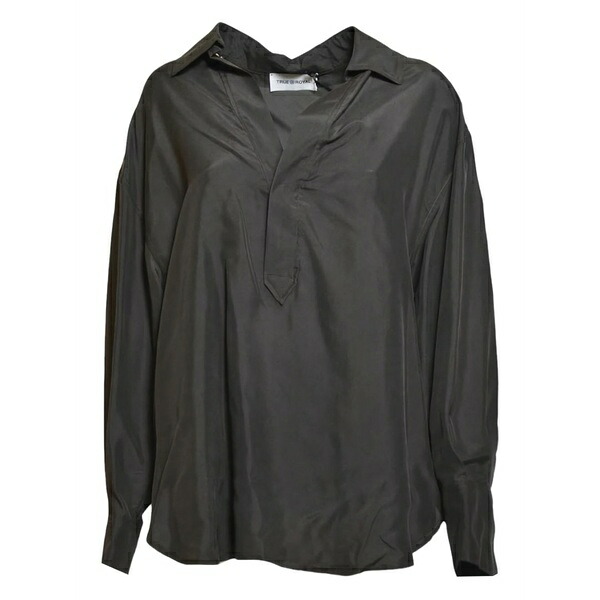 トゥルー ロイヤル レディース プルオーバー トップス Collared blouse  Black