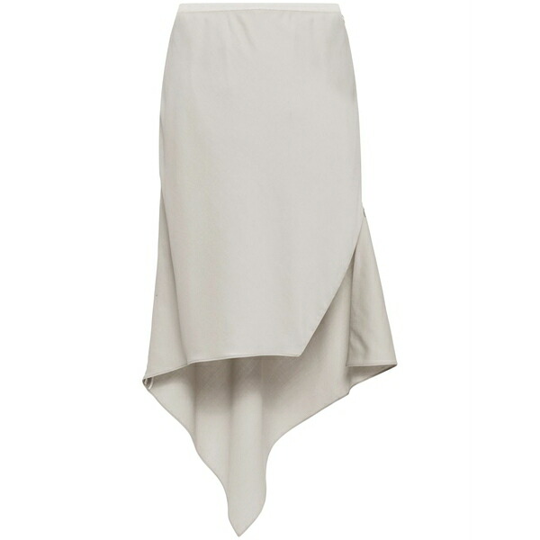 ヘルムート 言葉づかい レディース スコート ボトムス Asymmetric wool MIDI skirt Grey