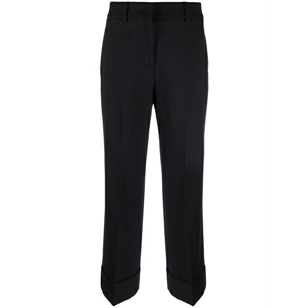 インコテックス レディース カジュアルパンツ ボトムス Pressed-crease cotton-blend tailored trousers Blue|asty