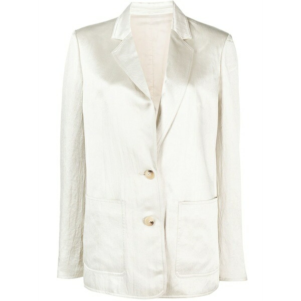 ヘルムート 言葉づかい レディース 上衣＆上衣 アウター Notched-lapels satin-finish blazer  Neutrals