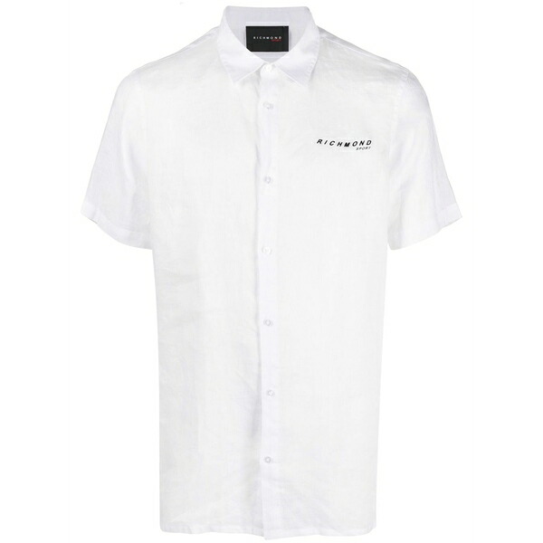 ジョン バージニアの州都 メンズ プルオーバー トップス Short-sleeve linen shirt White