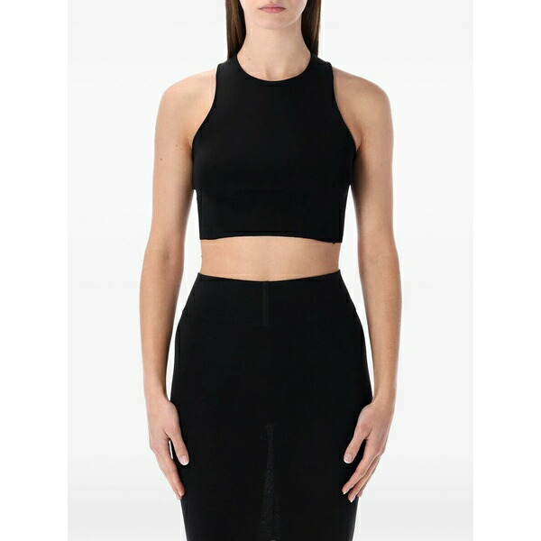 リックオウエンス レディース カットソー トップス Cropped top Black