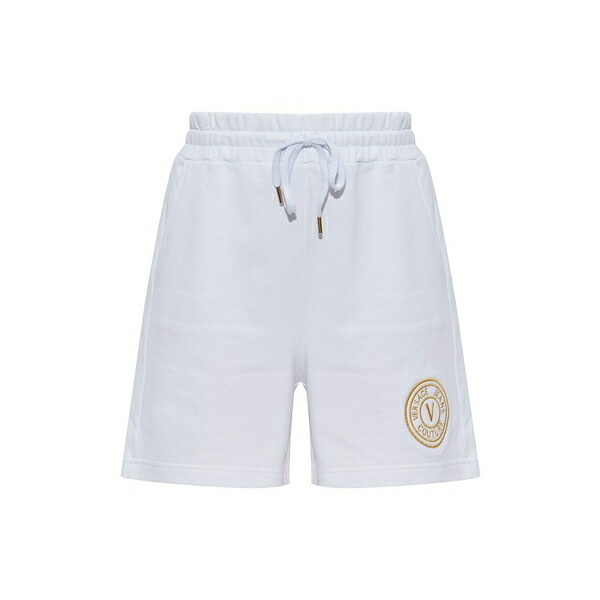 呼びりん探し回る レディース 心地よいズボン下 ボトムス Logo-embroidered shorts White