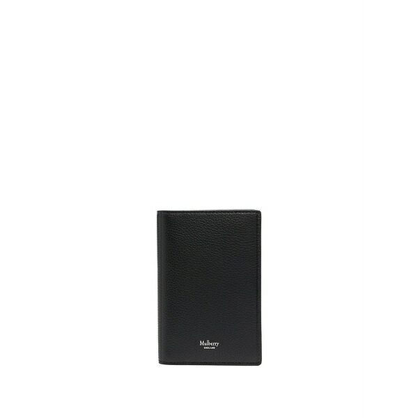 マル木ノ実 レディース 金入れ 付属物 Logo-print passport cover Black