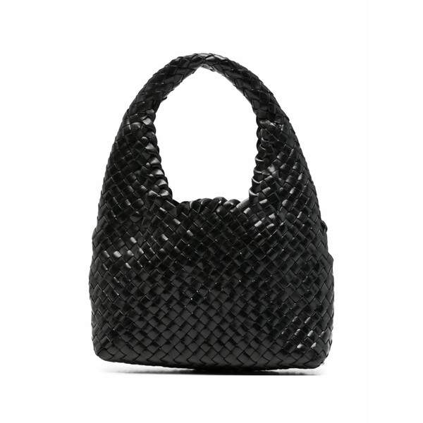 マネビ レディース トートバッグ 御徒面子 Woven clutch bag Black