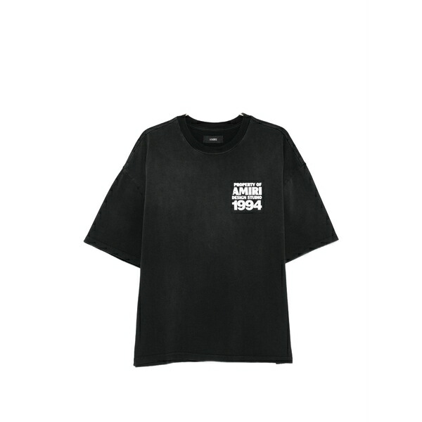 アミリ メンズ ティーシャツ トップス Logo-print t-shirt Black