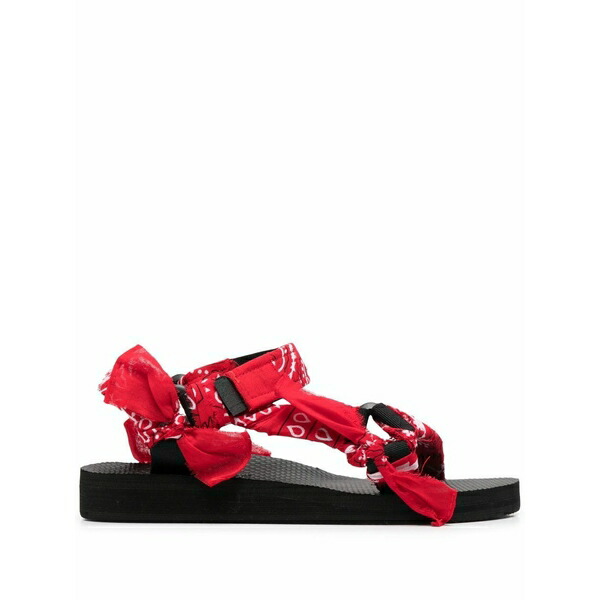 アリゾナ優しいこと レディース サンダル シューズ Trekky bandana-print flat sandals Red