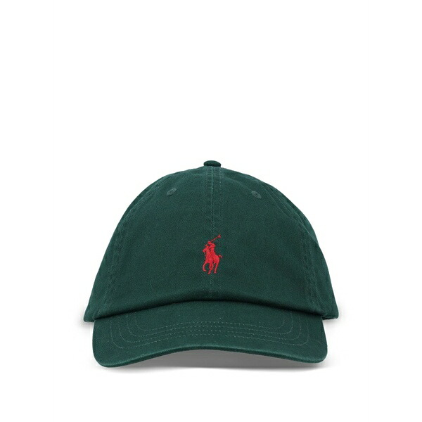 ラルフローレン レディース 鳥打ち帽 付属物 Embroidered-logo baseball cap Green