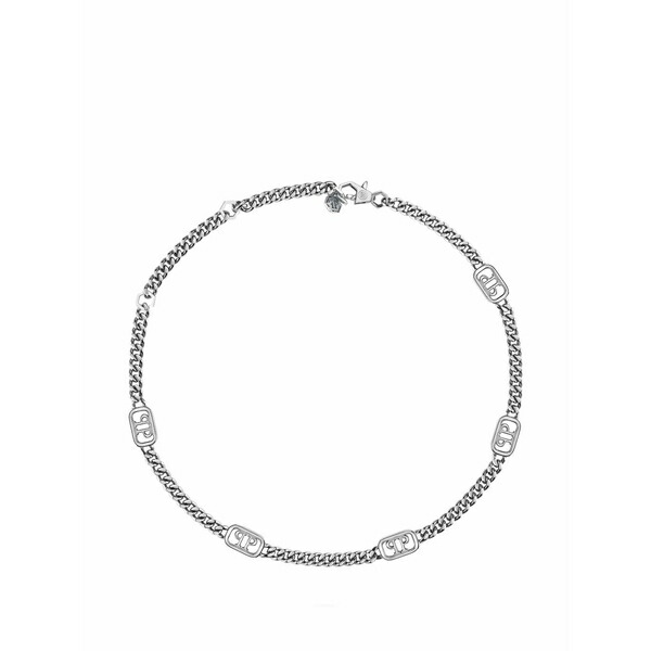 フィリップ飾り気の無い メンズ 頸飾り・チョー鉄道車両 添え物 Lettering logo-chain necklace Silver