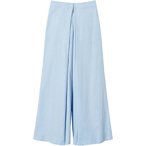 ツイン仕掛ける レディース 心地好いズボン下 ボトムス Slit trousers Blue