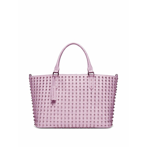 ジョン バージニアの州都 レディース トートバッグ 御徒面子 Stud-embellished tote bag Pink