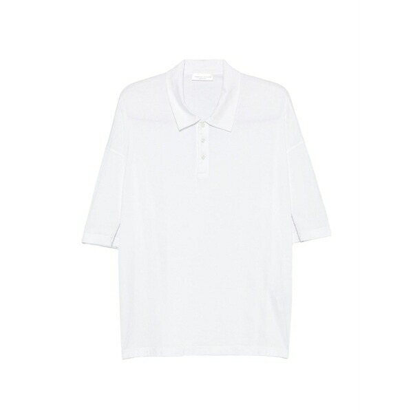 ロベルトコリーナ メンズ スポーツシャツ トップス Exposed-stitch polo shirt White