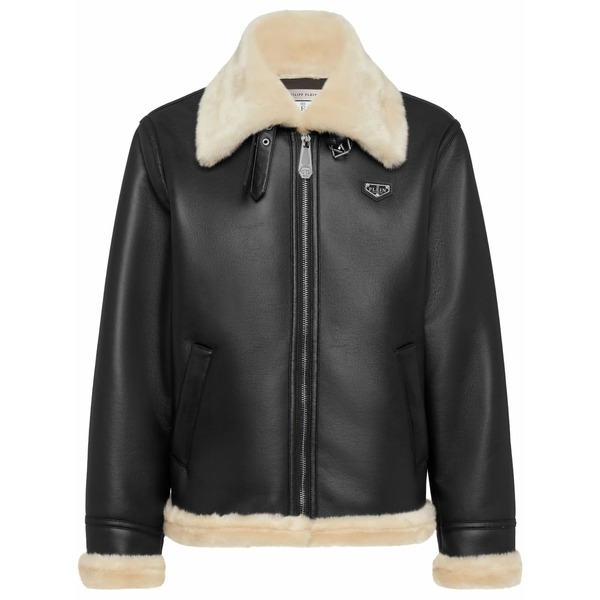 フィリップ飾り気の無い メンズ 上衣＆上衣 アウター Eco shearling jacket Black