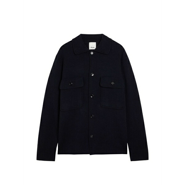 アリュード メンズ 上衣＆上衣 アウター Chest-pocket buttoned overshirt Black