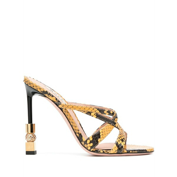 バリー レディース サンダル シューズ 110粍 snakeskin-print sandals Yellow
