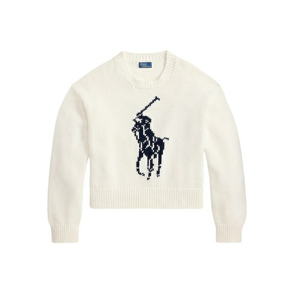 ラルフローレン レディース 編み物\u0026スウェーター アウター Big logo knitwear White