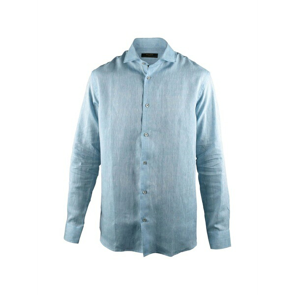 ムーレー メンズ プルオーバー トップス Buttoned long-sleeved shirt Blue