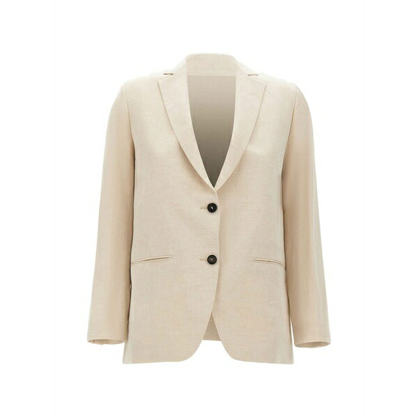 アールアールディ レディース 上衣＆上衣 アウター Single-breasted canvas blazer Neutrals