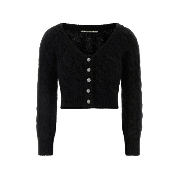 アレッサンドラ・リッチ レディース ジレー アウター Knitted cardigan Black