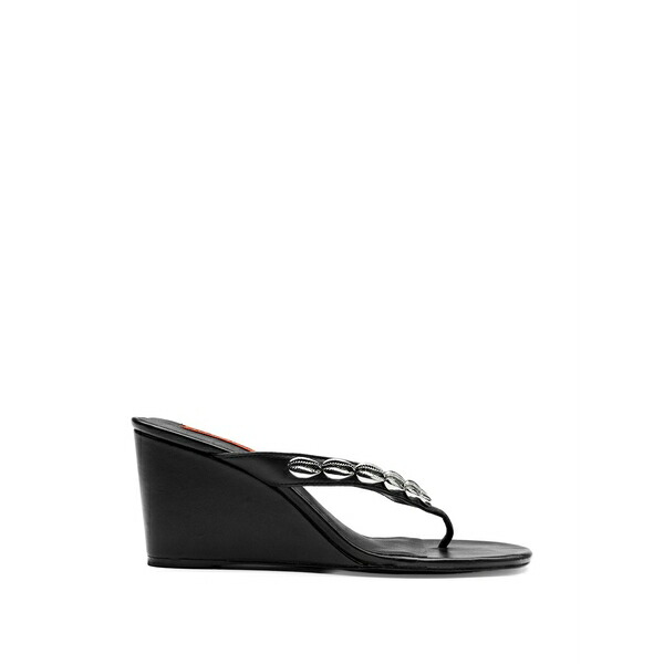 サイモン鏡鑑 レディース サンダル シューズ Soleil round-toe sandals Black