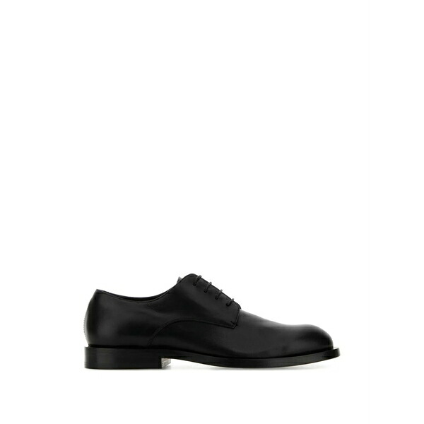 ジル・サンダー メンズ 御召しものシューズ シューズ Leather derby shoes Black
