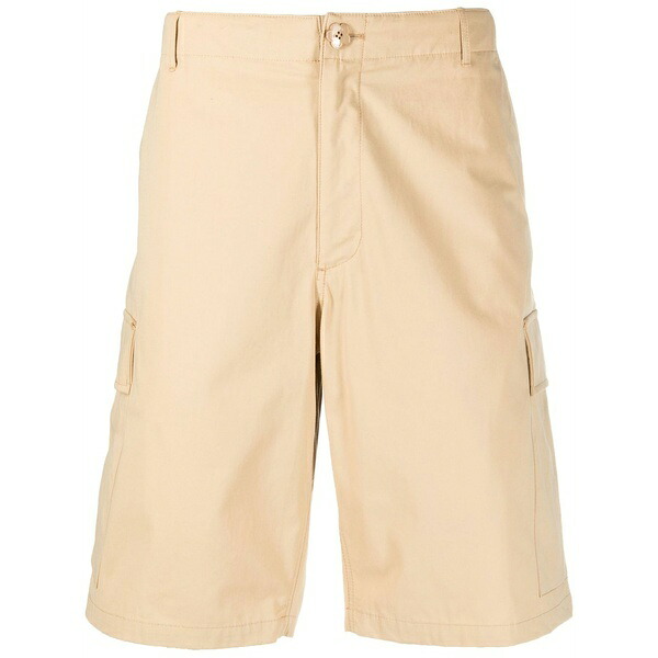ケンゾー メンズ 心地好いズボン下 ボトムス Logo-patch cotton cargo shorts Neutrals