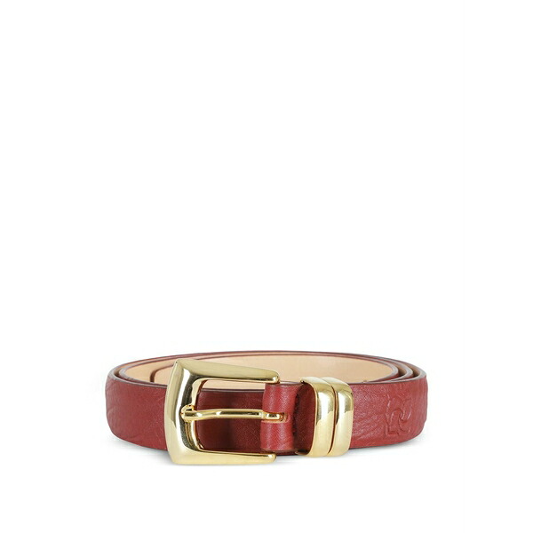 マグダ・ブトリム レディース 胴締め 佩び物 Logo-debossed grained leather belt Red