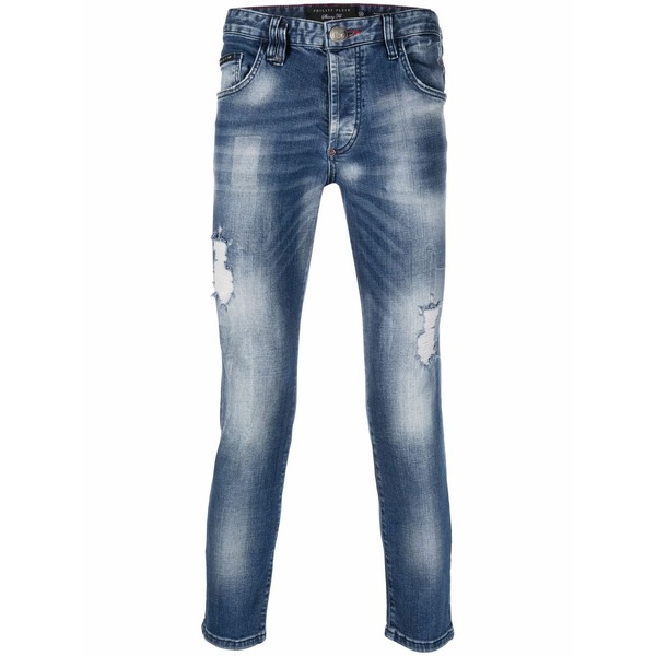 フィリップ飾り気の無い メンズ ジーンズズボン下 ボトムス Super straight-cut jeans Blue