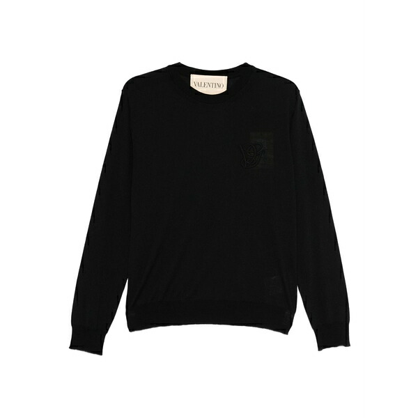 ヴァレンティノ ガラヴァーニ メンズ Tシャツ トップス Embroidered-logo t-shirt Black|asty