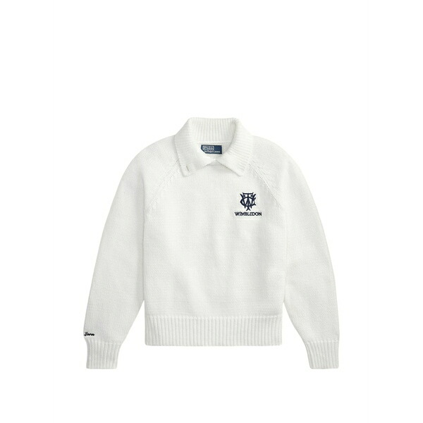 ラルフローレン レディース ニット&セーター アウター Embroidered polo-collar sweater White｜asty
