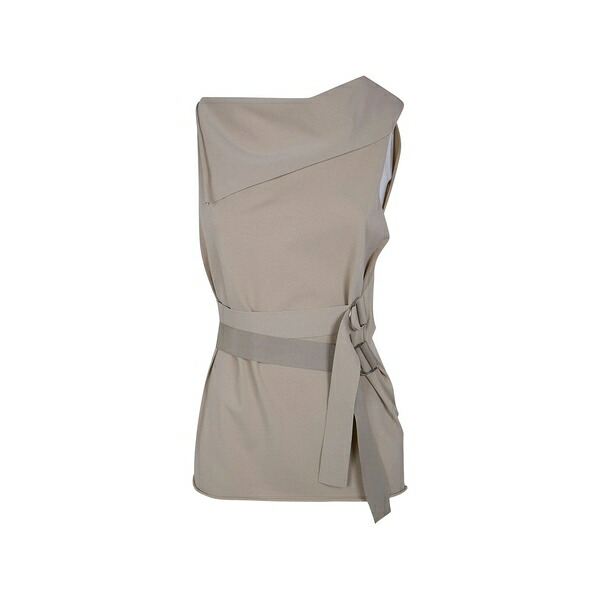 ピエラントニオ 屁っ放り光の都市 レディース カットソー トップス Draped belted top Neutrals