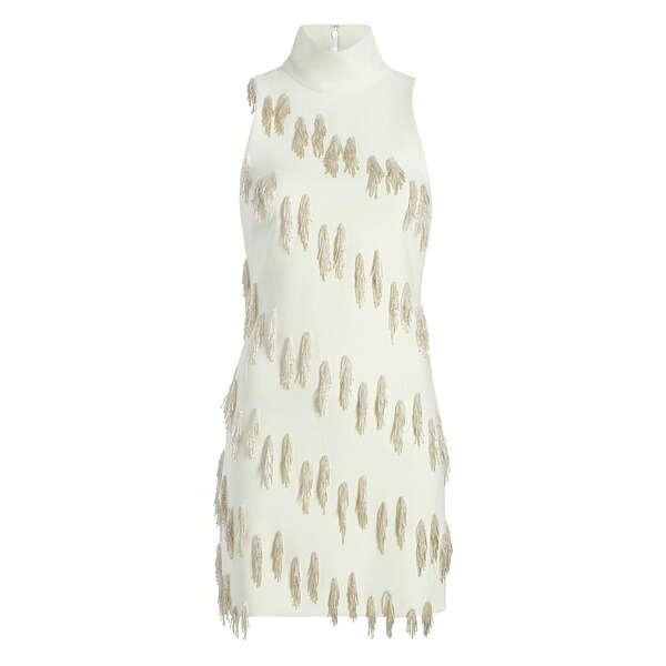 サンクアセプト レディース 衣裳 トップス Turtleneck fringe dress White