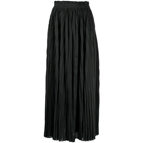 ウラ・ジョンソン レディース スコート ボトムス Elasticated-waist pleated skirt  Black