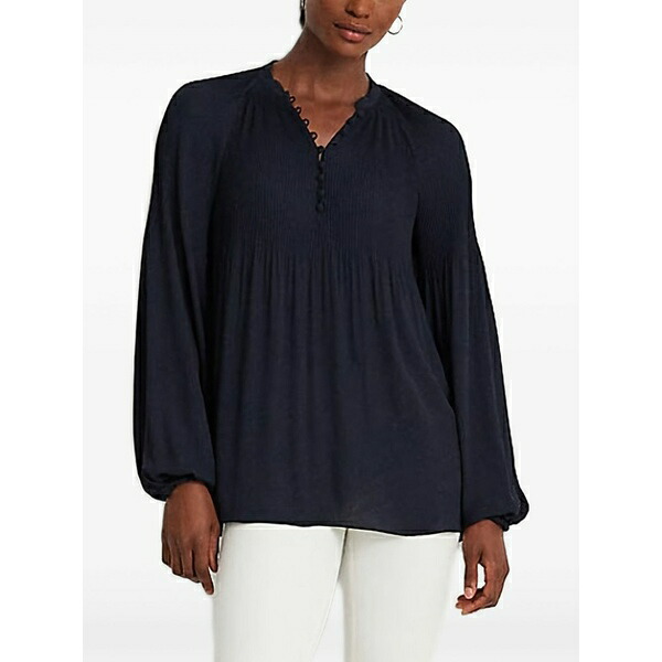 ラルフローレン レディース プルオーバー トップス Pleated georgette blouse Blue
