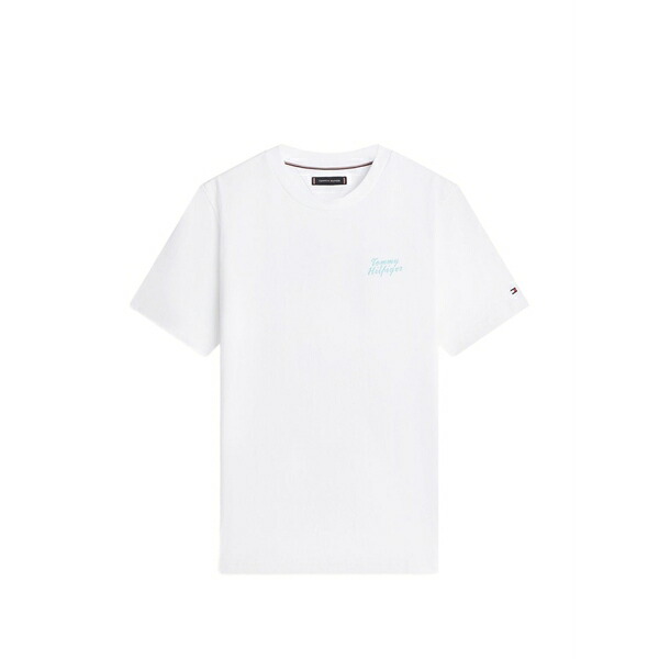 トミー ヒルフィガー メンズ ティーシャツ トップス Logo-detail t-shirt White