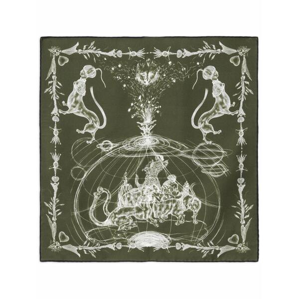 ファビアナ フィリッピ レディース 消音装置・袈裟・えり巻き 添え物 Printed silk bandana Green