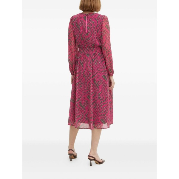 ジョープ レディース 衣装 トップス Wrap-neck abstract-print MIDI dress Pink