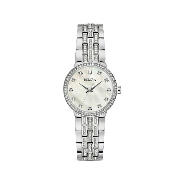 ブロバ レディース ウォッチ 佩び物 Round-frame 27粍 watch White